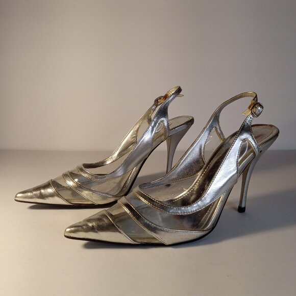 ANNE MICHELLE CHROME-62 SLVMWP SIZE 8.5 HEEL SHOES - Picture 6 of 6